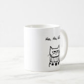 クリスマスのセーターの怒っている猫-おもしろいな猫のクリスマス コーヒーマグカップ (正面右)