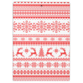 クリスマスのセーターの赤く公平な島パターンモノグラム クリップボード (裏面)