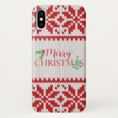クリスマスのセーターの雪片のiPhoneの場合 Case-Mate iPhoneケース (裏面)