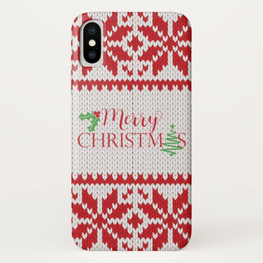 クリスマスのセーターの雪片のiPhoneの場合 Case-Mate iPhoneケース (裏面)