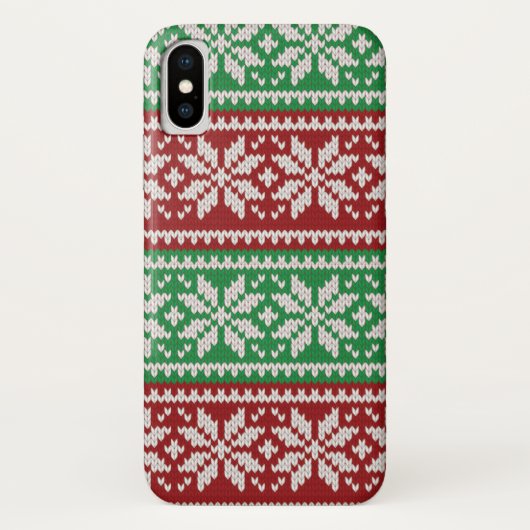 クリスマスのセーターの雪片のiPhoneの場合 Case-Mate iPhoneケース (裏面)