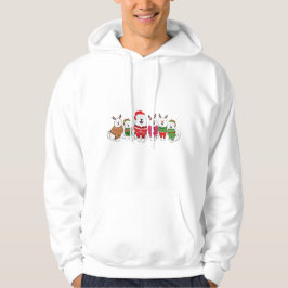 クリスマスのセーターを着たサモエド パーカ