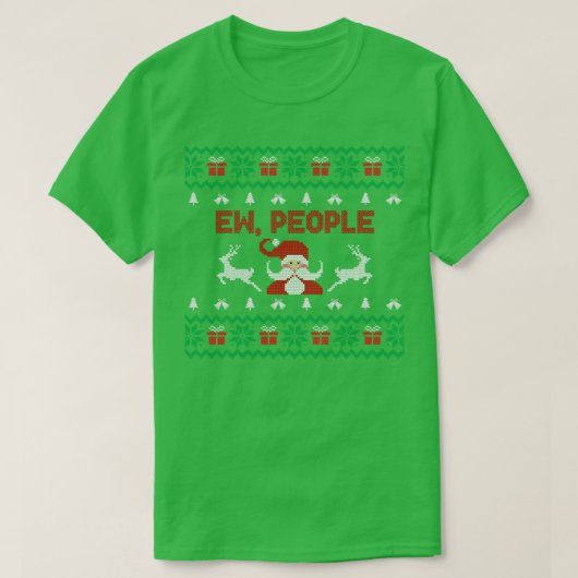 クリスマスのセーター新しいおもしろい人々醜いChri Tシャツ (デザイン正面)