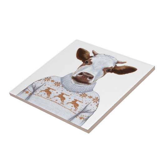 クリスマスのセーター牛 タイル (側面)