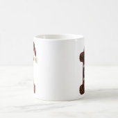 クリスマスのセーター風ニット文字 I サンタ帽子 コーヒーマグカップ (中央)