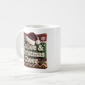 クリスマスのセーター コーヒーとクリスマスサンタの帽子 コーヒーマグカップ (正面左)