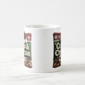 クリスマスのセーター コーヒーとクリスマスサンタの帽子 コーヒーマグカップ (中央)