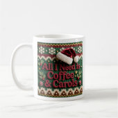 クリスマスのセーター コーヒーとクリスマスソングがあればそれでいい コーヒーマグカップ (左)