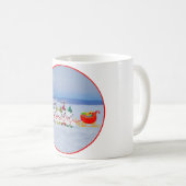 クリスマスのソリ コーヒーマグカップ (正面右)