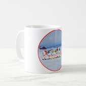 クリスマスのソリ コーヒーマグカップ (正面左)