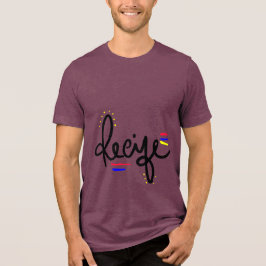 クリスマスのタイポグラフィーのフレーズ トライブレンドTシャツ