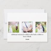 クリスマスのタイポグラフィー写真カードの表と裏 シーズンカード (裏面)