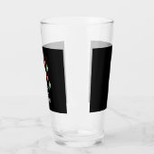 クリスマスのタキシード猫とホリデー装飾 メリー タンブラーグラス (左)