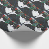 クリスマスのタキシード猫の包装紙 ラッピングペーパー (角)