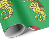 クリスマスのタツノオトシゴの包装紙 ラッピングペーパー (ロールコーナー)