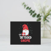 クリスマスのタトゥーのかわいいノーム ポストカード (スタンド正面)
