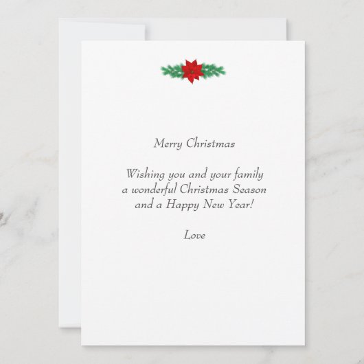 クリスマスのタビー猫ちゃん、エンジェル&かわいいエルフが赤い背景に (裏面)