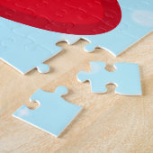 クリスマスのタビー猫と天使 ジグソーパズル (側面)