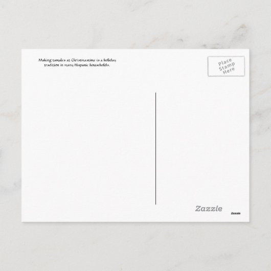 クリスマスのタマレ シーズンポストカード (裏面)