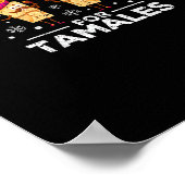 クリスマスのタマレ メキシコ料理のユーモア ポスター (角)