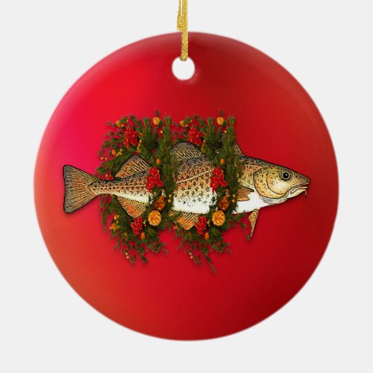 クリスマスのタラのオーナメント セラミックオーナメント (裏面)