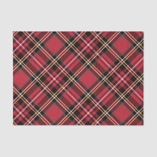 クリスマスのタータンチェックパターン 薄葉紙 (正面)