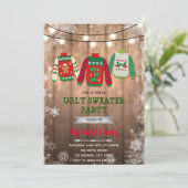 クリスマスのダサいスウェットテーマ 招待状 (スタンド正面)