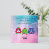 クリスマスのダサいセーターのパーティー招待状 シーズンカード (スタンド正面)