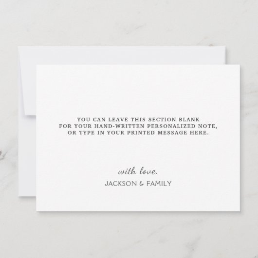 クリスマスのダサいセーターの感謝カード サンキューカード (裏面)