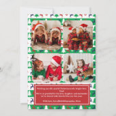 クリスマスのダサいセータージャンパー家族写真 シーズンカード (裏面)