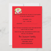 クリスマスのダサいニットパーティー招待状 招待状 (裏面)