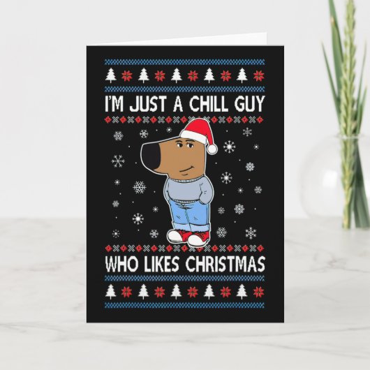 クリスマスのダサい服が好きなのんびりしたオレ カード (正面)