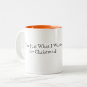 クリスマスのダックスフントのマグ ツートーンマグカップ (正面左)