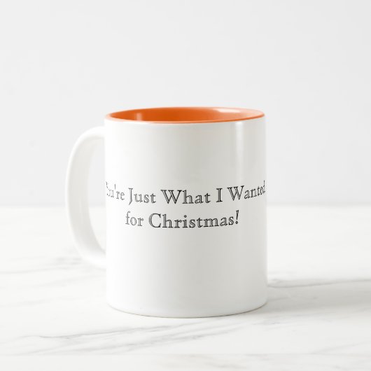 クリスマスのダックスフントのマグ ツートーンマグカップ (正面左)