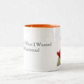 クリスマスのダックスフントのマグ ツートーンマグカップ (中央)