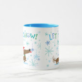 クリスマスのダックスフントのマグ マグカップ (中央)