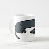 クリスマスのダックスフントの寝顔マグ コーヒーマグカップ (正面左)