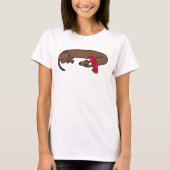 クリスマスのダックスフント寝姿Tシャツ Tシャツ (正面)