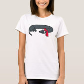 クリスマスのダックスフント寝姿Tシャツ Tシャツ (正面)
