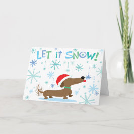 クリスマスのダックスフント シーズンカード