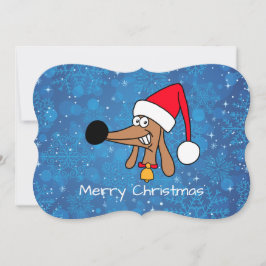 クリスマスのダックスフント シーズンカード