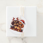 クリスマスのダックスフント フェイバータグ (インサイチュ)