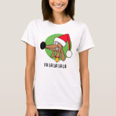 クリスマスのダックスフントTシャツ Tシャツ (正面)