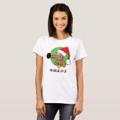 クリスマスのダックスフントTシャツ Tシャツ (正面フル)
