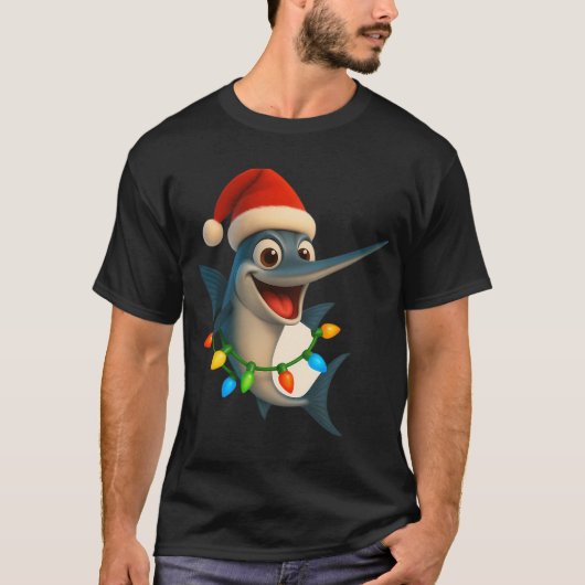 クリスマスのダツ Tシャツ (正面)