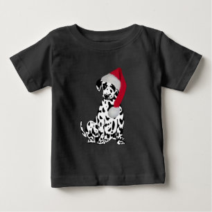 クリスマスのダルマチア人 ベビーTシャツ