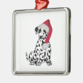 クリスマスのダルマチア人 メタルオーナメント (左)