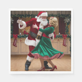 クリスマスのダンシングサンタのナプキン スタンダードランチョンナプキン