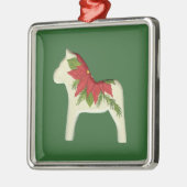 クリスマスのダーラホース オブジェ メタルオーナメント (左)