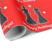 クリスマスのチェスの王そして女王 ラッピングペーパー (ロールコーナー)